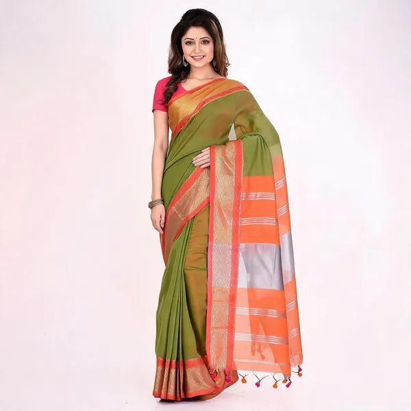 Light_Green_Cotton_Silk_Handloom_Zari_Saree_With_Blouse_For_Women