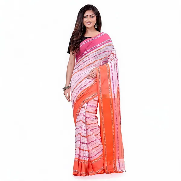 Pink_White_Red_Cotton_Striped_Woven_Saree_For_Women
