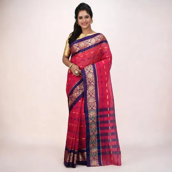 Pink_Cotton_Handloom_Woven_Saree_For_Women