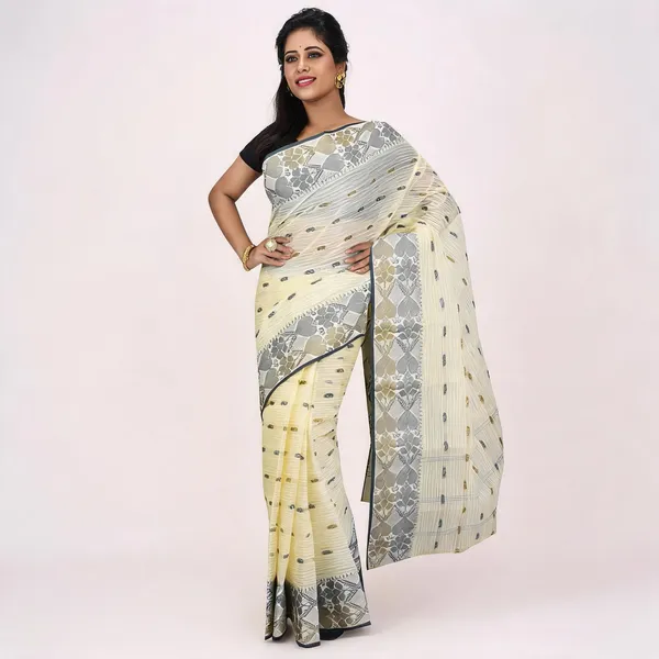 Brown_Deep_Blue_Cotton_Handloom_Woven_Saree_For_Women