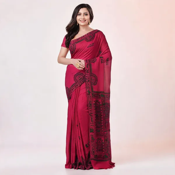 Pink_Cotton_Handloom_Woven_Saree_With_Blouse_Piece_For_Women
