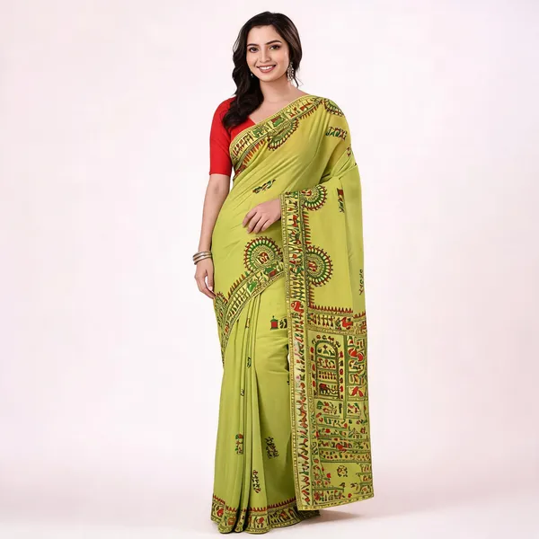 Green_Cotton_Handloom_Saree_With_Blouse_Piece_For_Women