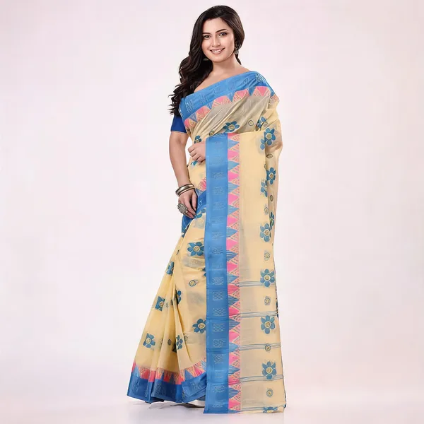 Blue_Cotton_Bengal_Handloom_Woven_Saree_For_Women
