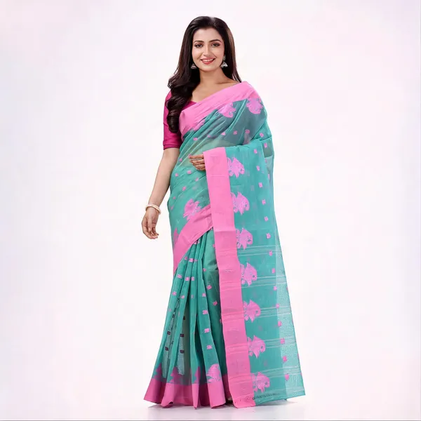 Firoza_Cotton_Handloom_Floral_Woven_Saree_For_Women