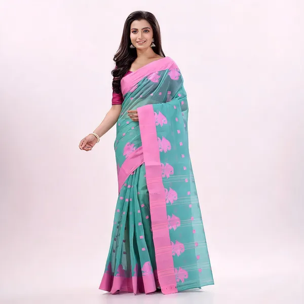 Firoza_Cotton_Floral_Woven_Handloom_Saree_For_Women