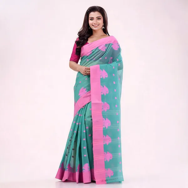Firoza_Cotton_Floral_Woven_Handloom_Saree_For_Women