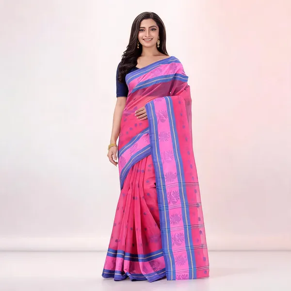 Pink_Cotton_Handloom_Floral_Woven_Saree_For_Women