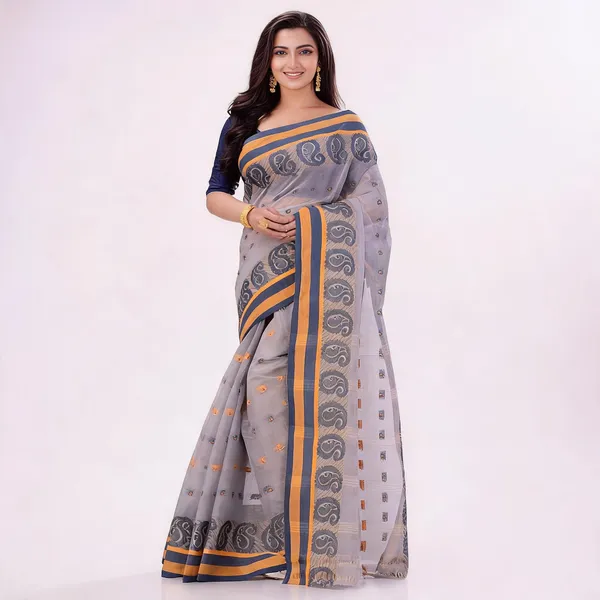 Grey_Cotton_Handloom_Paisley_Woven_Saree_For_Women