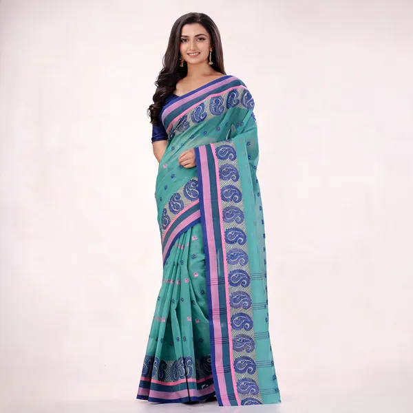 Firoza_Cotton_Handloom_Paisley_Woven_Saree_For_Women