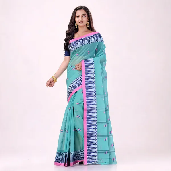 Firoza_Cotton_Self_Design_Woven_Handloom_Saree_For_Women