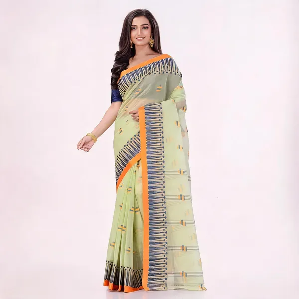 Soft_Green_Cotton_Handloom_Self_Design_Woven_Saree_For_Women