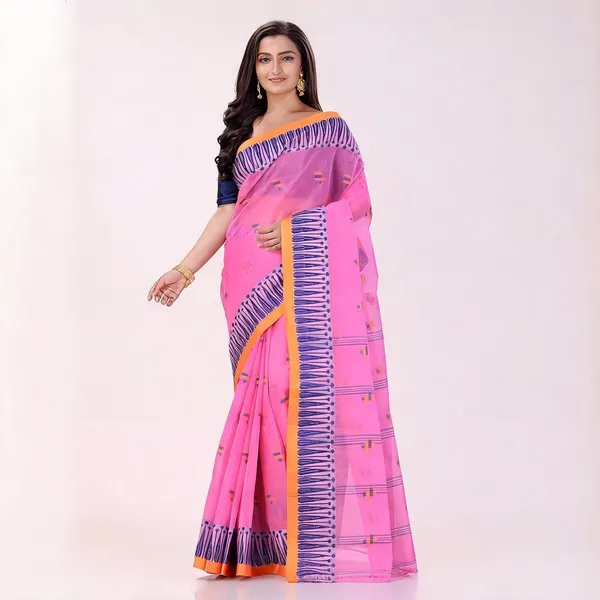 Pink_Cotton_Handloom_Woven_Saree_For_Women
