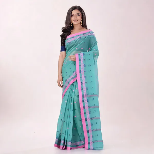 Firoza_Cotton_Handloom_Floral_Drape_Saree_For_Women