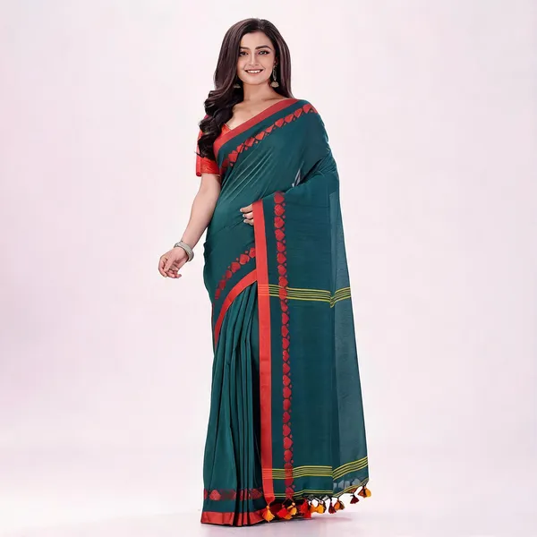 Castleton_Green_Cotton_Handloom_Woven_Saree_For_Women
