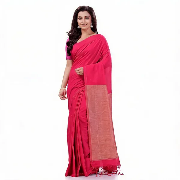 Pink_Cotton_Handloom_Woven_Saree_For_Women
