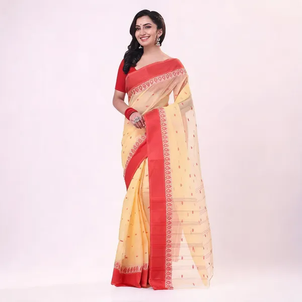 Cream_Cotton_Handloom_Woven_Saree_For_Women