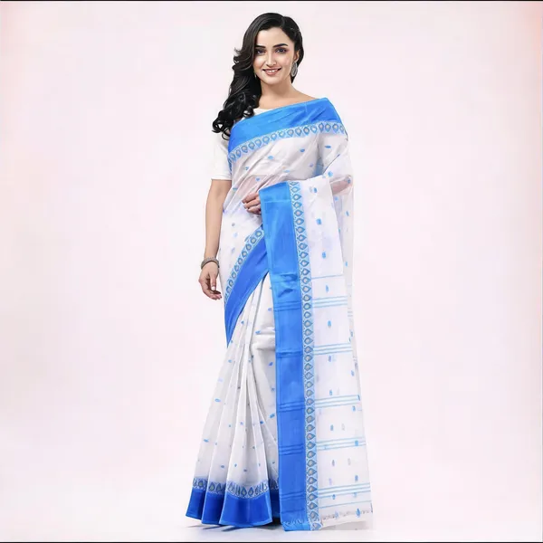 Blue_Cotton_Handloom_Woven_Saree_For_Women
