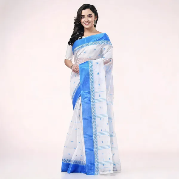 Blue_Cotton_Handloom_Woven_Saree_For_Women