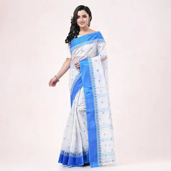 Blue_Cotton_Woven_Handloom_Kamal_Kali_Saree_For_Women