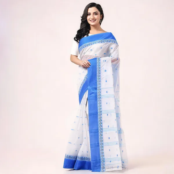 Blue_Cotton_Woven_Handloom_Kamal_Kali_Saree_For_Women