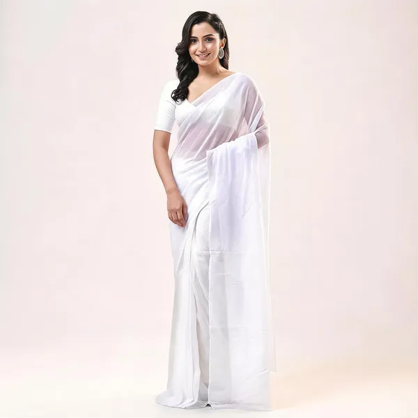 White_Cotton_Malmal_Woven_Handloom_Saree_For_Women