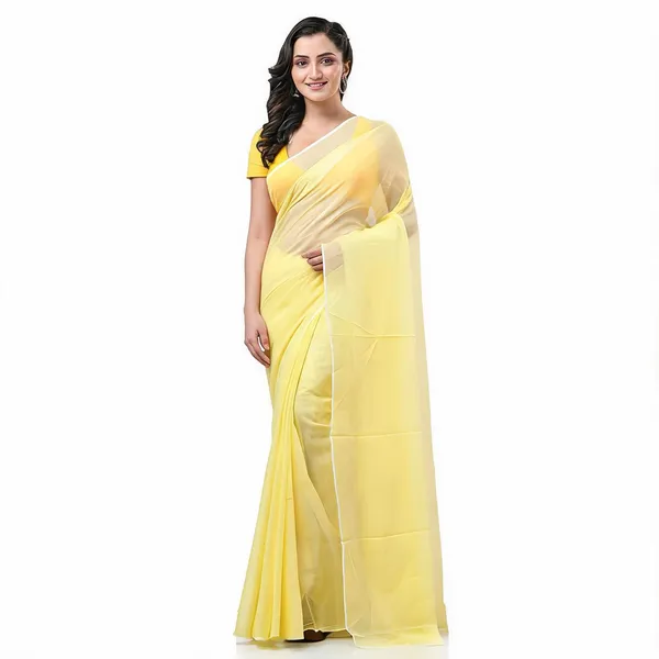 Yellow_Cotton_Woven_Handloom_Saree_For_Women
