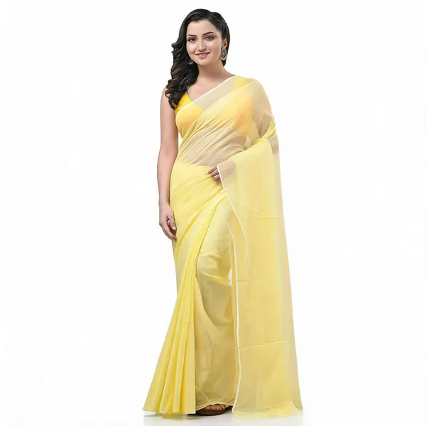 Yellow_Cotton_Woven_Handloom_Saree_For_Women
