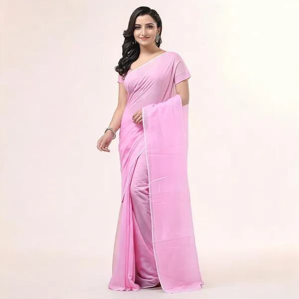Baby_Pink_Cotton_Woven_Solid_Handloom_Saree_For_Women