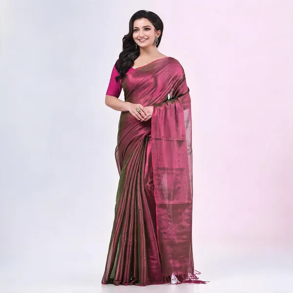 Pink_Tissue_Silk_Traditional_Handloom_Saree_With_Blouse_For_Women