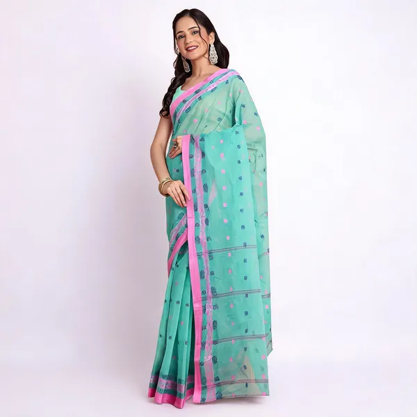 Firoza_Cotton_Woven_Floral_Handloom_Saree_For_Women