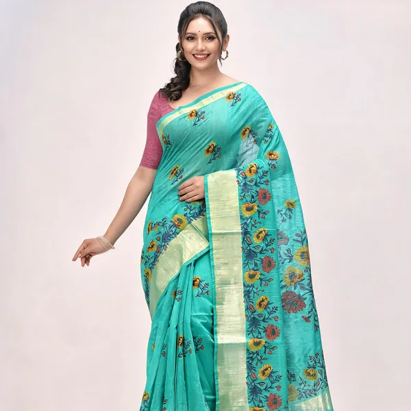 Firoza_Cotton_Silk_Traditional_Saree_With_Blouse_Piece_For_Women