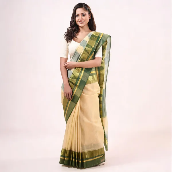 Off_White_Cotton_Handloom_Floral_Tant_Saree_For_Women