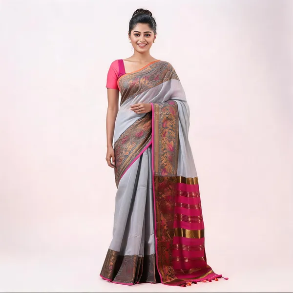 Pink_Grey_Cotton_Silk_Kanjivaram_Handloom_Saree_With_Blouse_For_Women
