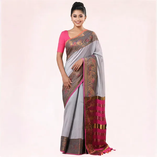 Pink_Grey_Cotton_Silk_Kanjivaram_Handloom_Saree_With_Blouse_For_Women