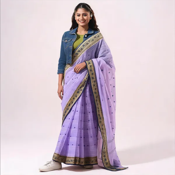 Purple_Cotton_Tant_Handloom_Woven_Floral_Saree_For_Women