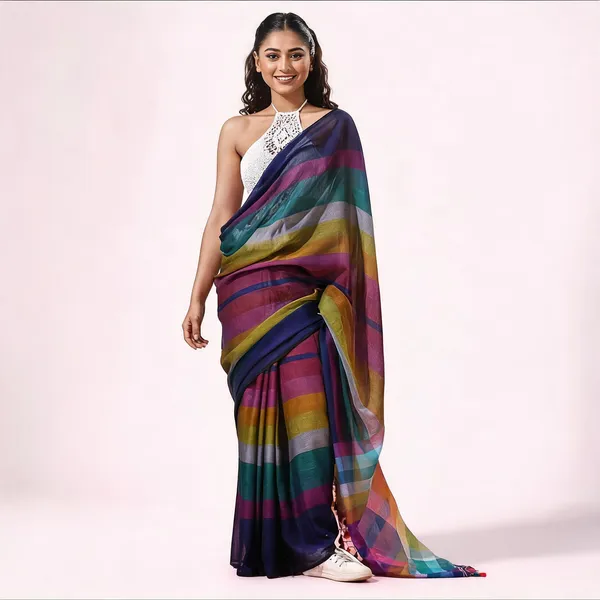 Blue_Multicolour_Cotton_Floral_Handloom_Tant_Saree_For_Women
