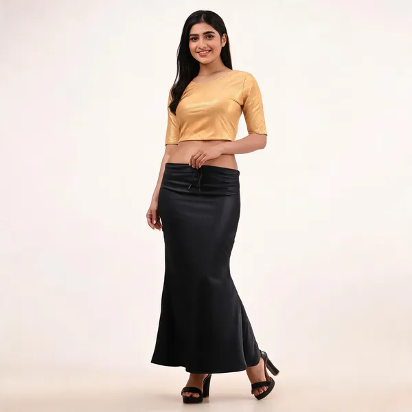 Black_Silk_Blend_Fish_Cut_Saree_Shapewear_Petticoat_For_Women