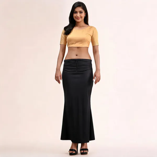 Black_Silk_Blend_Fish_Cut_Saree_Shapewear_Petticoat_For_Women