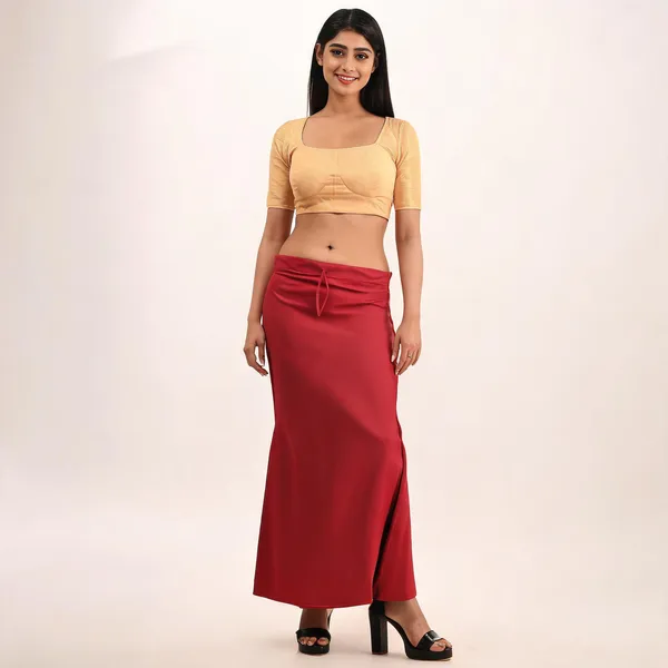 Crimson_Silk_Blend_Fish_Cut_Saree_Shapewear_Petticoat_For_Women
