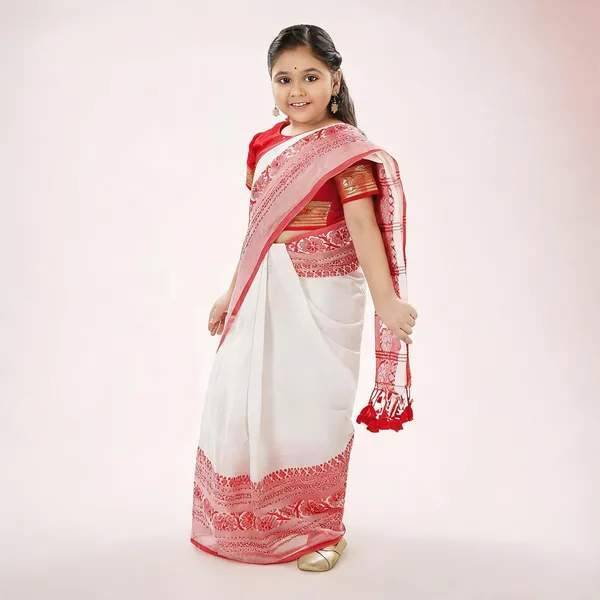 White_Cotton_Handloom_Solid_Saree_For_Women