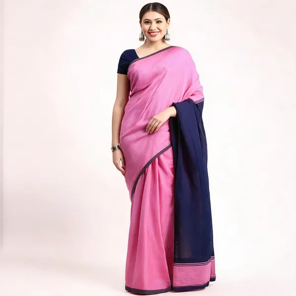 Blue_Pink_Cotton_Tant_Handloom_Woven_Saree_With_Blouse_Piece_For_Women