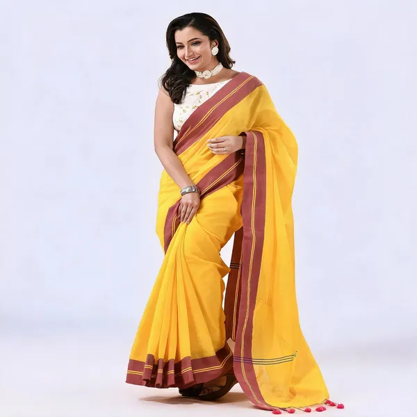 Haldi_Yellow_Cotton_Handloom_Woven_Saree_For_Women