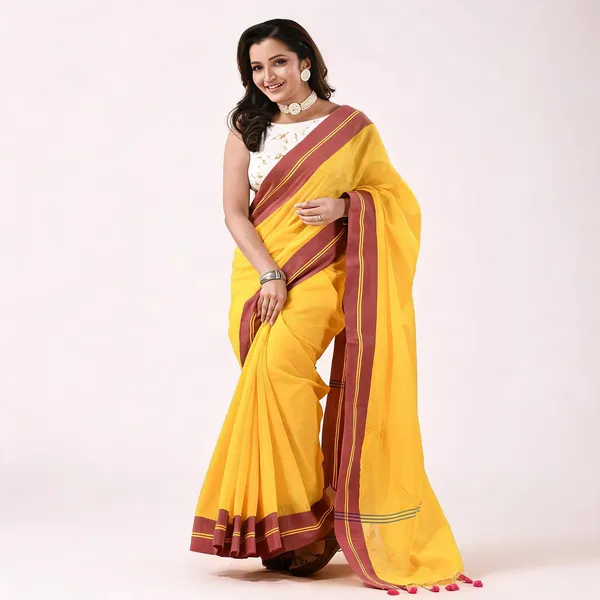 Haldi_Yellow_Cotton_Handloom_Woven_Saree_For_Women