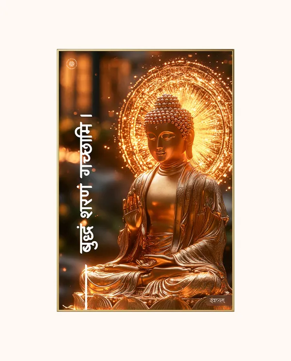 Buddham_Sharanam_Gacchami_Buddha_Serenity_Acrylic_Frame_With_Frame