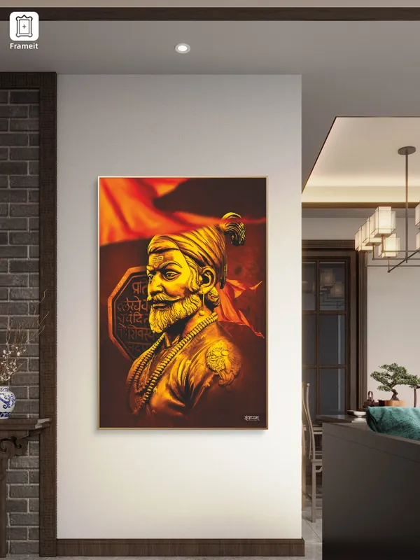 Chhatrapati_Shivaji_Maharaj_Braveheart_Warrior_Acrylic_Frame_With_Frame