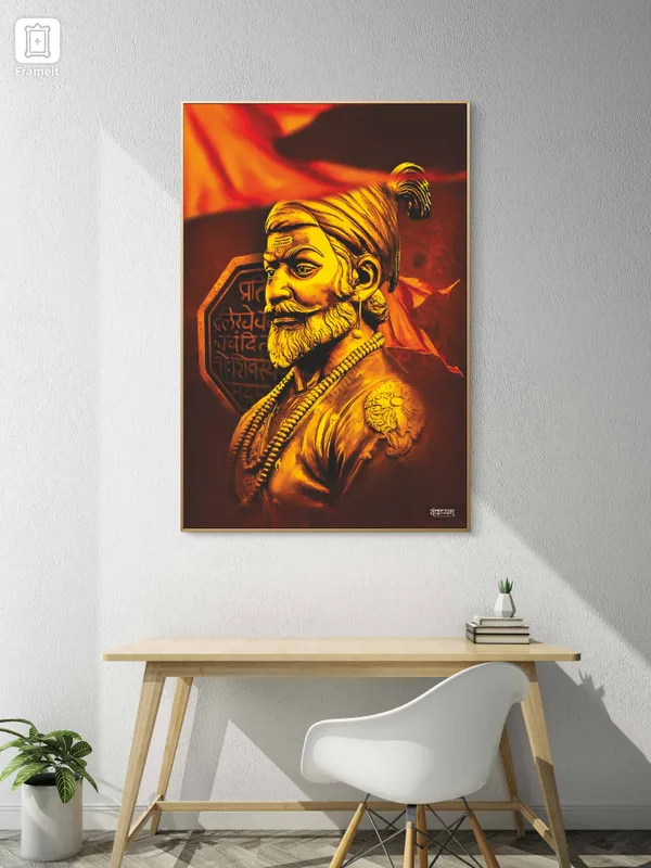 Chhatrapati_Shivaji_Maharaj_Braveheart_Warrior_Acrylic_Frame_With_Frame
