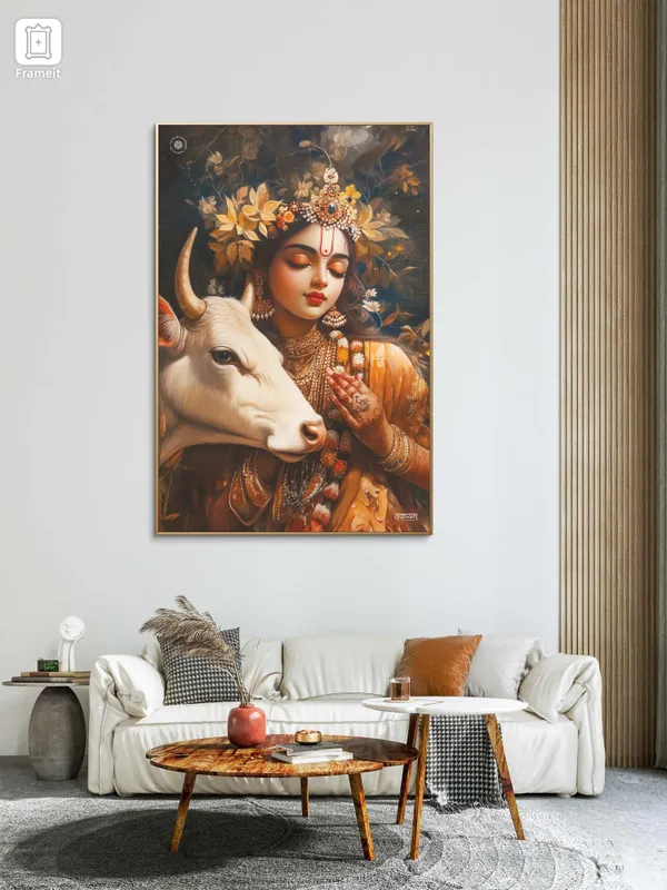 Radha_Rani_Sacred_Reflection_Of_Peace_And_Grace_Acrylic_Frame_Without_Frame