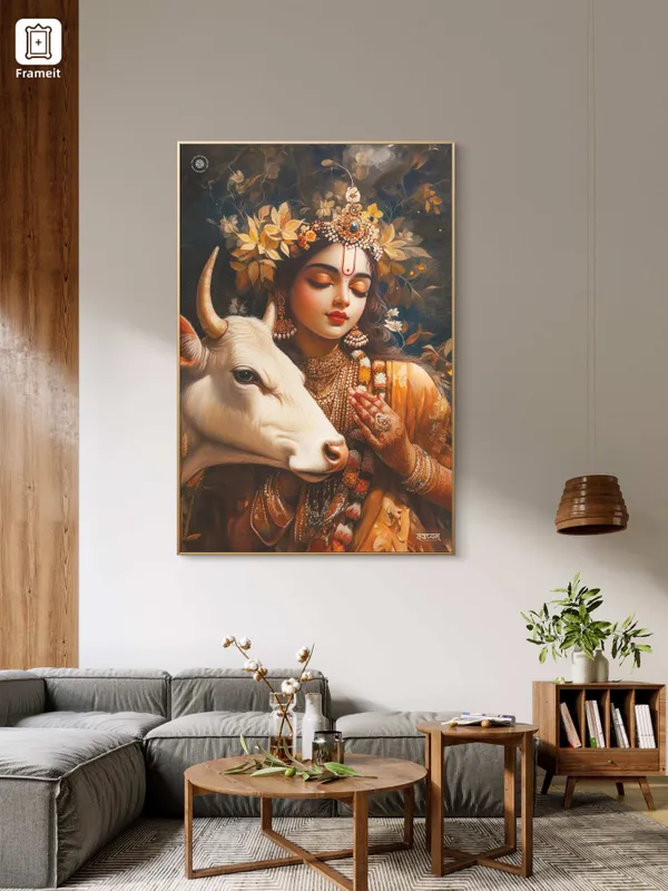Radha_Rani_Sacred_Reflection_Of_Peace_And_Grace_Acrylic_Frame_Without_Frame