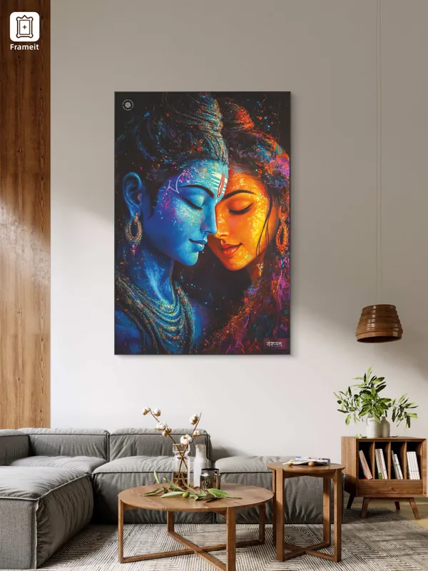 Shiv_Parvati_Sacred_Balance_Of_Strength_And_Serenity_Acrylic_Frame_With_Frame