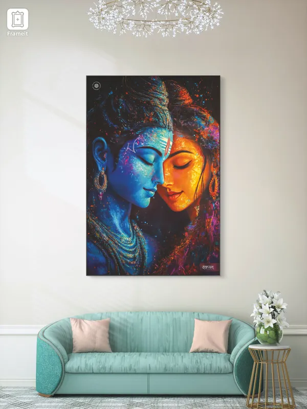 Shiv_Parvati_Sacred_Balance_Of_Strength_And_Serenity_Acrylic_Frame_With_Frame